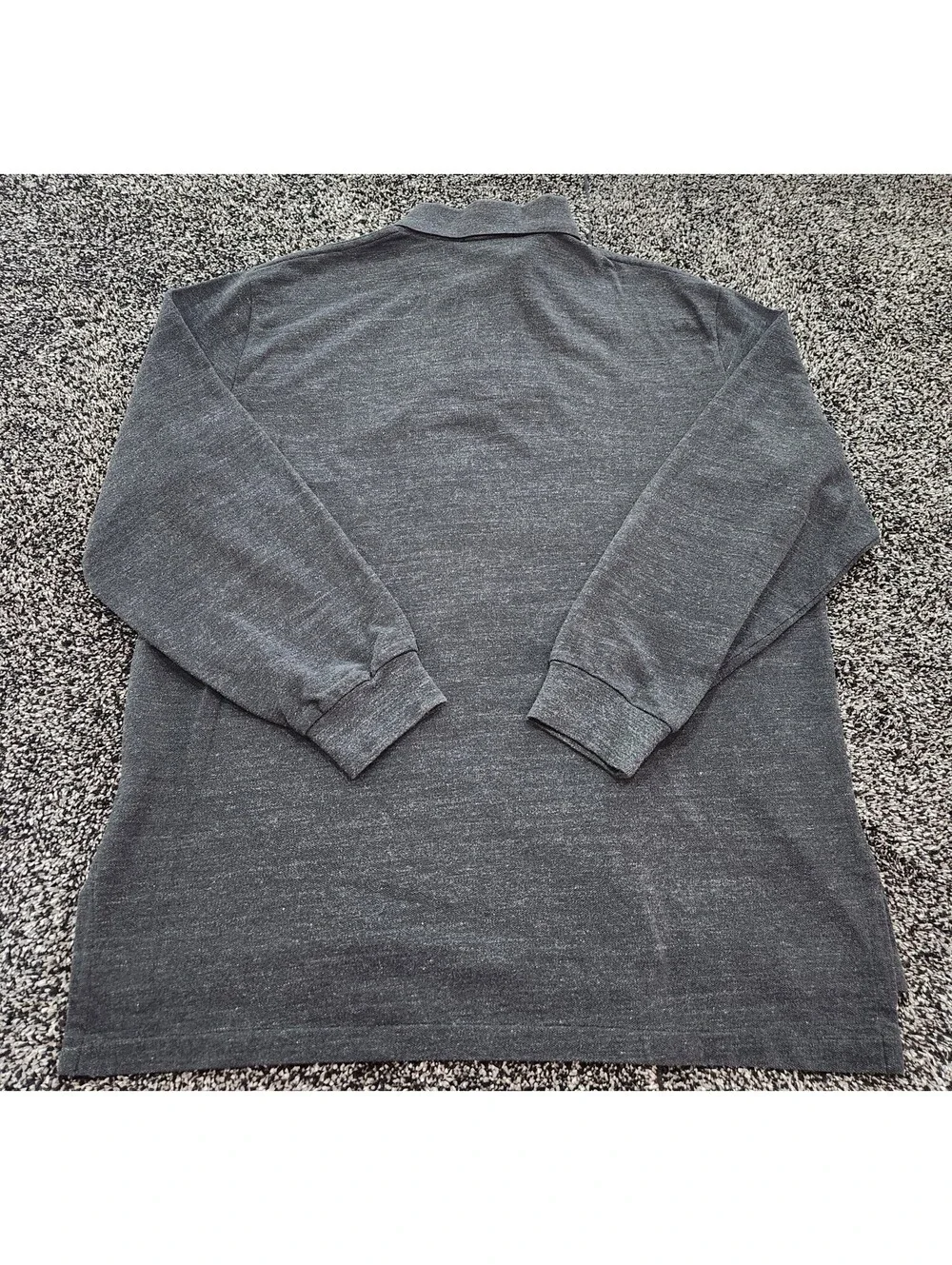 Ralph Lauren Polo Shirt Mens Sz XL Gray Rugby Pullover Casual Preppy Long Sleeve